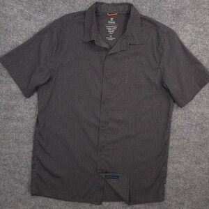Roark Bless Up Shirt Mens M Dark Gray Performance Outdoor Casual Short Sleeve